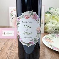Svadobná etiketa na víno - ETV2134