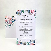Svadobné menu s kvetinovým motívom