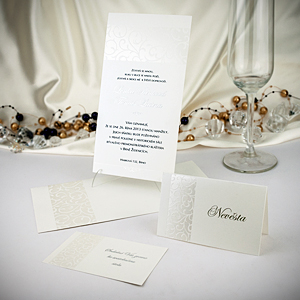 Svatební set G949, svatební oznámení, jmenovka a svatební pozvánka ke stolu 